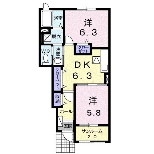 カーサ・ブローテIIの物件間取画像