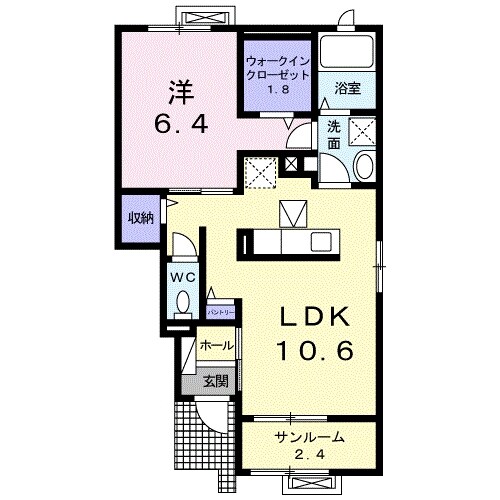 エクラデ　ジュールIの物件間取画像