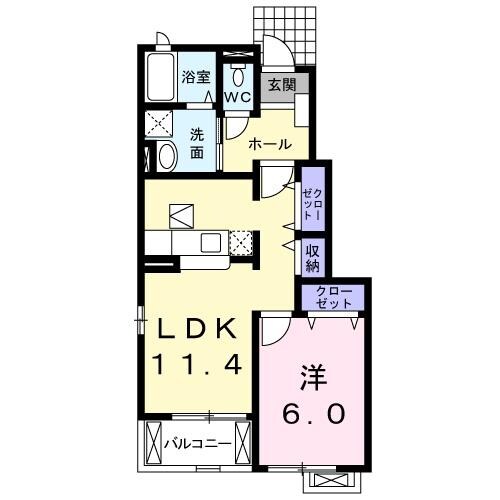 クロシェットIVの物件間取画像