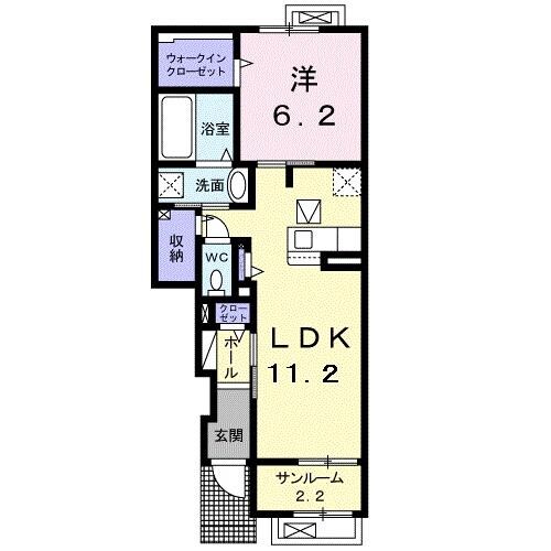 サウスロードの物件間取画像