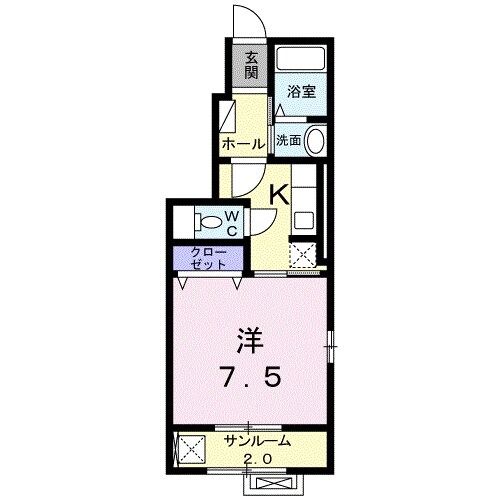 ウェルハイム・千石町Ａの物件間取画像