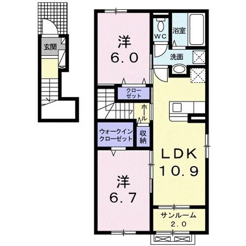 アクールの物件間取画像