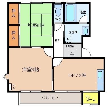 ポートサイド萩原400の物件間取画像