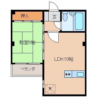 富山県富山市辰巳町１丁目マンション 4階の物件間取画像