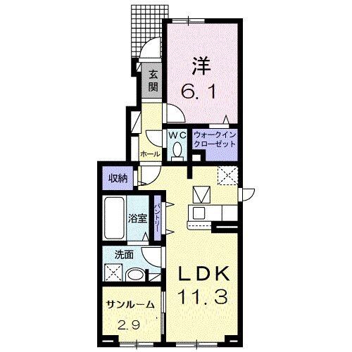 ウォーム・ガーデンＡの物件間取画像