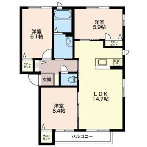 オールディナーレＮの物件間取画像