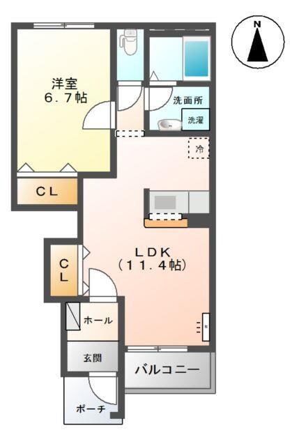 コーポ・シュウの物件間取画像