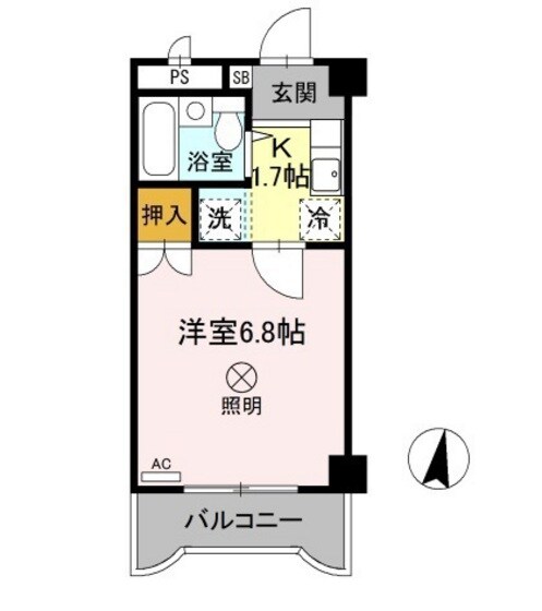 カナンハイツ大元の物件間取画像