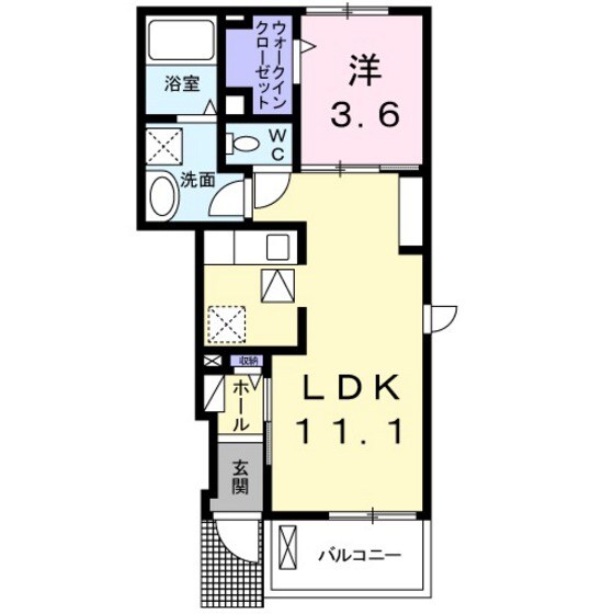 モトーレⅠの物件間取画像