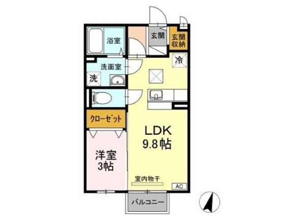 セジュール瀬戸下　B棟の物件間取画像