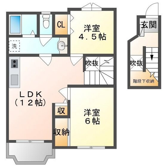 イーストグリーンの物件間取画像