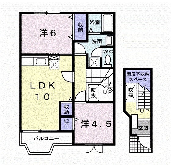 ドミール北小路　DEUXの物件間取画像