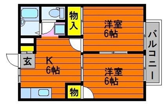 シティハイツカサミアⅡ棟の物件間取画像