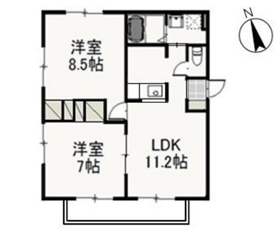 ティエラＢの物件間取画像