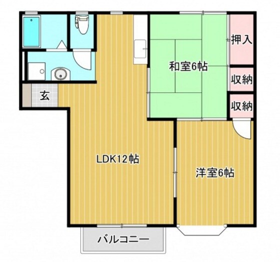 村北グリーンハイツB棟の物件間取画像