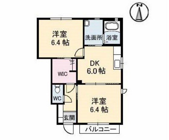 メゾンボヌール　B棟の物件間取画像