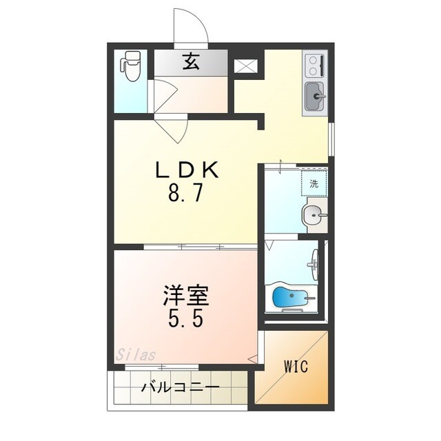 フジパレス住吉山之内Ⅱ番館の物件間取画像