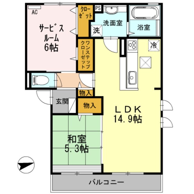 シャンテ春日の物件間取画像
