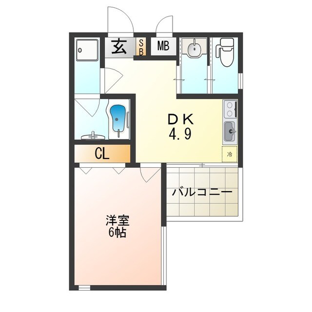 塚本駅 徒歩6分 4階の物件間取画像