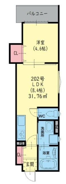 クリエオーレ淡路Ⅱの物件間取画像