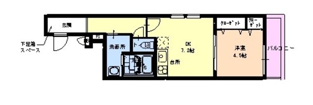 神崎川駅 徒歩7分 1階の物件間取画像