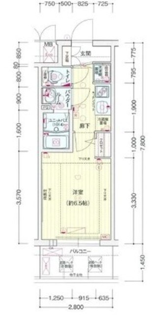 プレサンス梅田北オールの物件間取画像