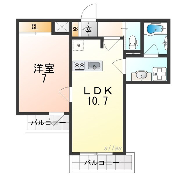 モクシオン大阪ベイの物件間取画像