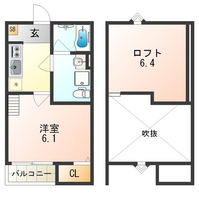 アクセル三津屋北の物件間取画像