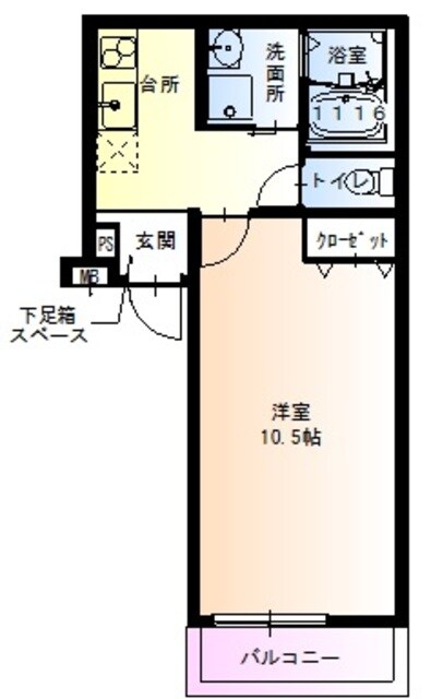 フジパレス下新庄駅東Ⅵ番館の物件間取画像