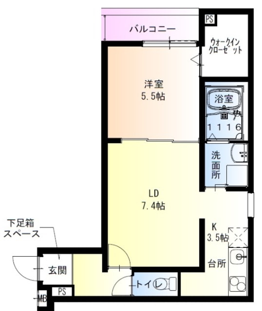 フジパレス尼崎西立花の物件間取画像