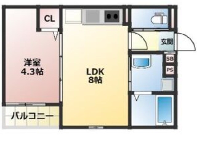 ALEGRIA出屋敷の物件間取画像