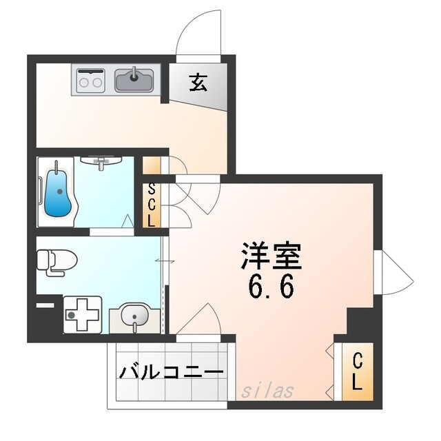 プレミアムソレイユ塚本駅前の物件間取画像