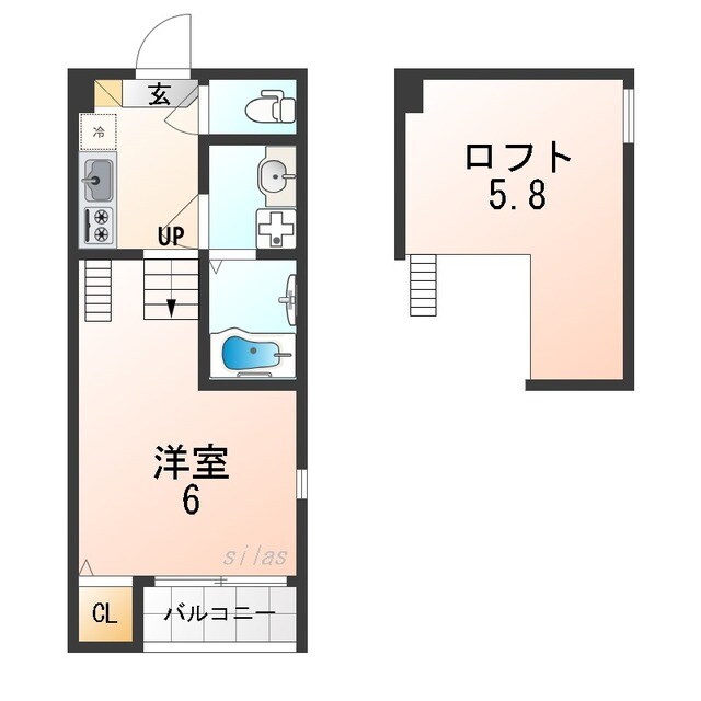 OASIS IKEDAの物件間取画像