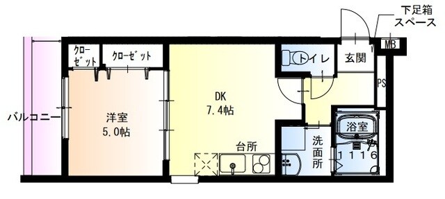 フジパレス伊丹北本町Ⅱ番館の物件間取画像