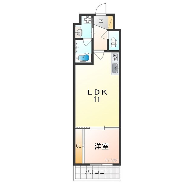 石橋阪大前駅 徒歩7分 1階の物件間取画像