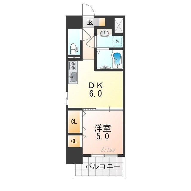 リアライズ鶴橋東Ⅱの物件間取画像