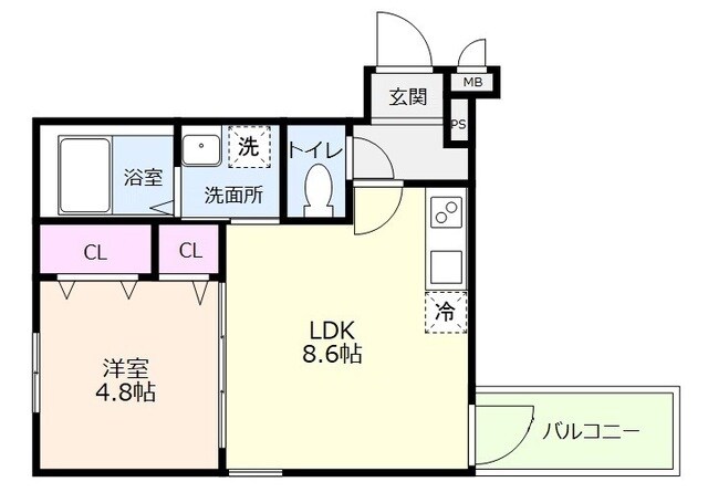 Park Front じろよんの物件間取画像