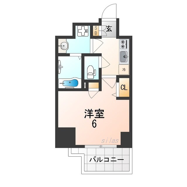 ソルテラスOSAKA塚本の物件間取画像