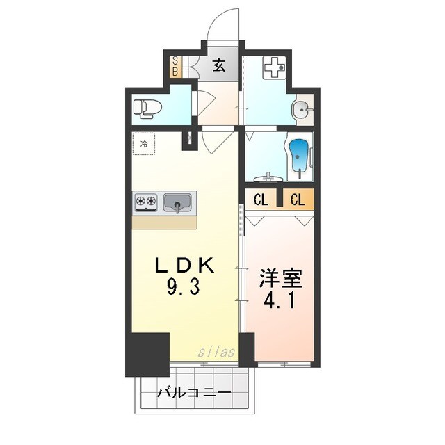 ソルテラスOSAKA塚本の物件間取画像