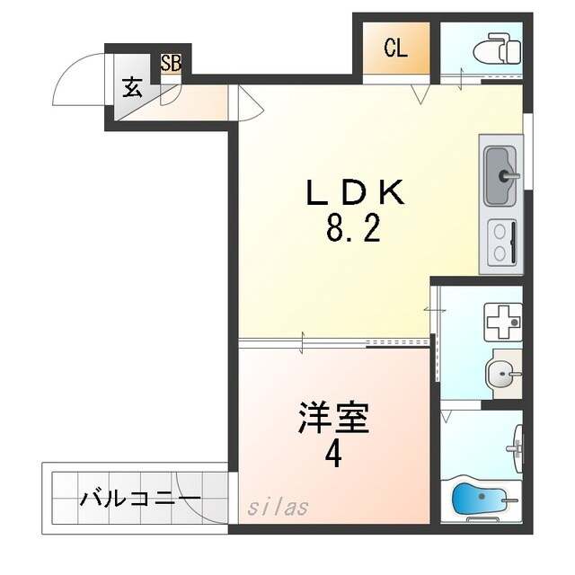 GRANDIR淡路駅の物件間取画像