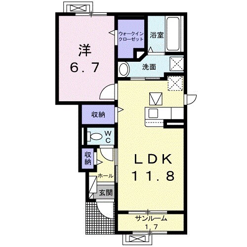 レガリアIの物件間取画像