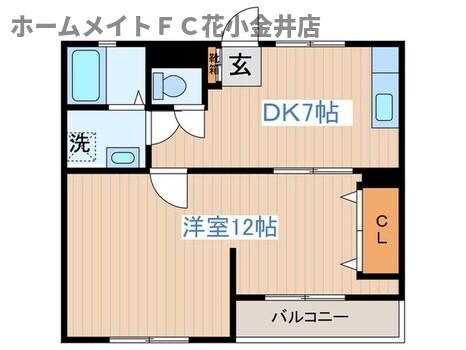 モンシャトー小金井成和の物件間取画像