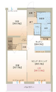 クリアハートの物件間取画像