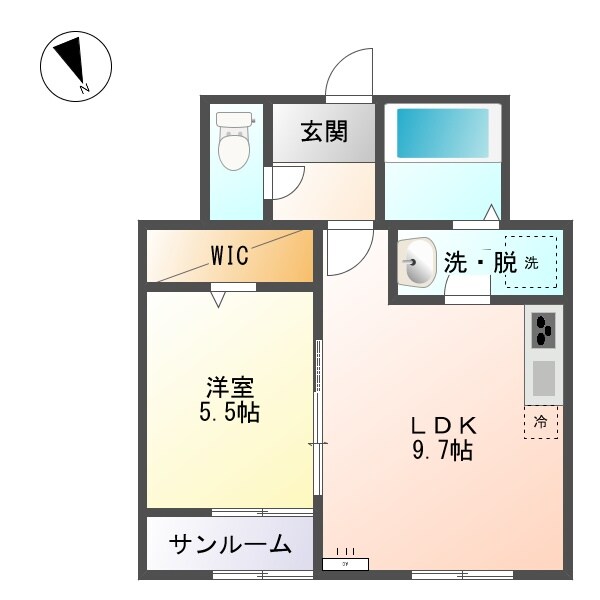 ファースト秋吉Ⅱの物件間取画像