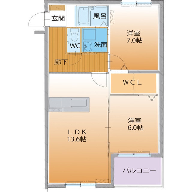 ハートフル　クレアの物件間取画像