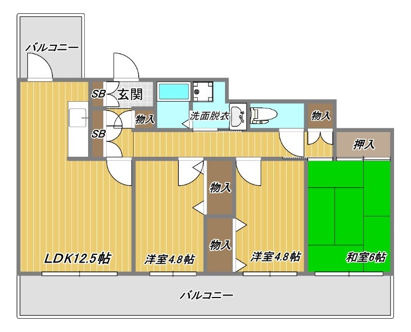 ロイヤルヴィレッジの物件間取画像