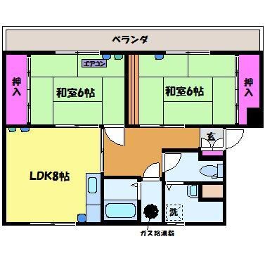 クローネ太閤山Ｃ棟の物件間取画像