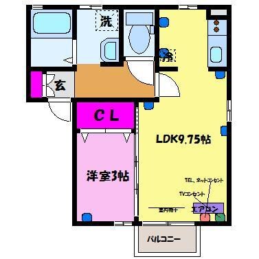 D-room町村の物件間取画像