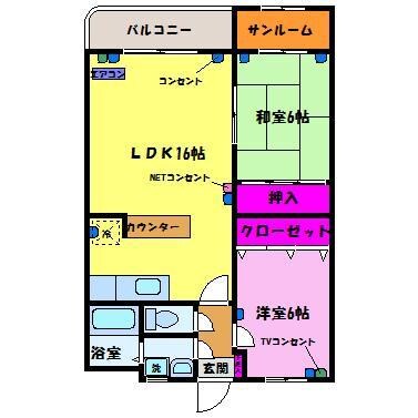 物件間取画像