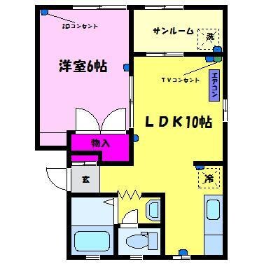 メゾニティ愛　B棟の物件間取画像